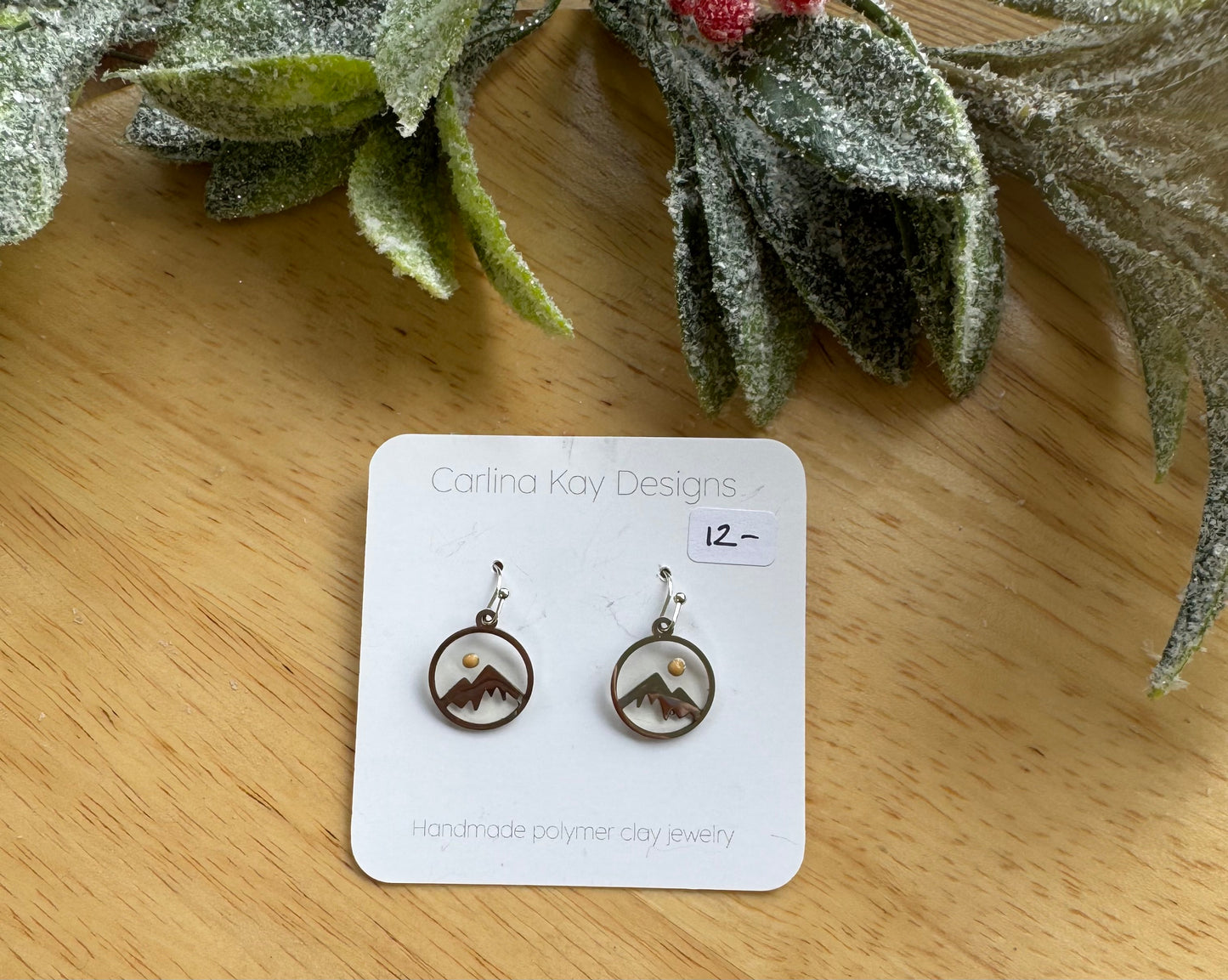 Mustard seed mountain earrings