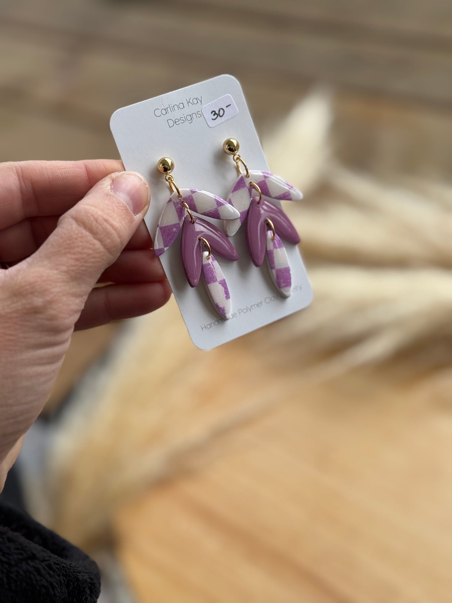 Checker lilac dangles
