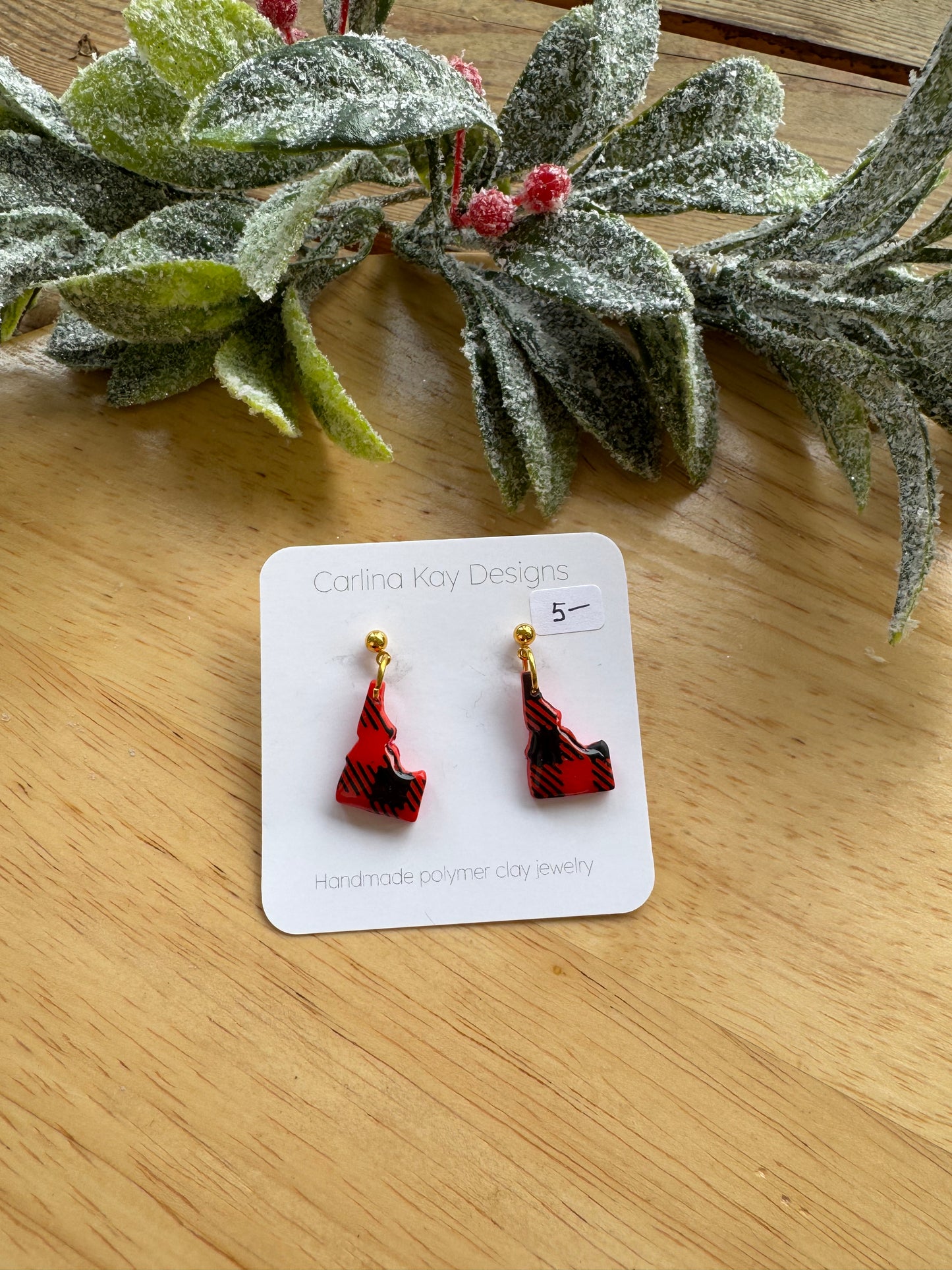 Red Buffalo Idaho earrings