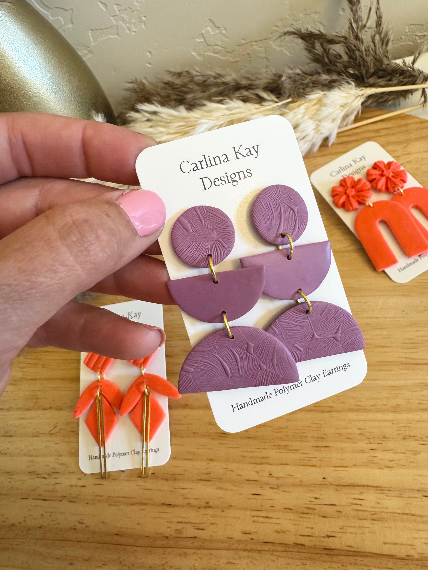 Lilac boho half circles