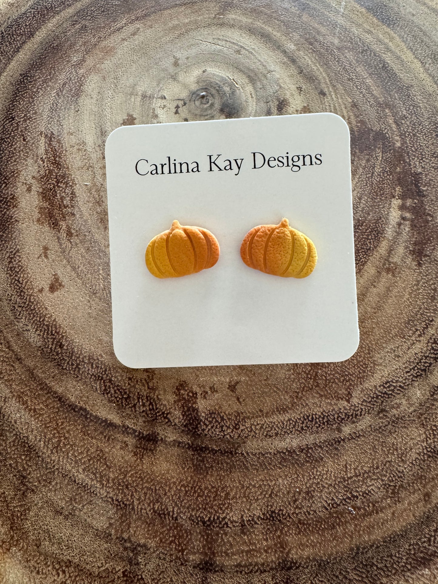 pumpkin studs earrings three colors