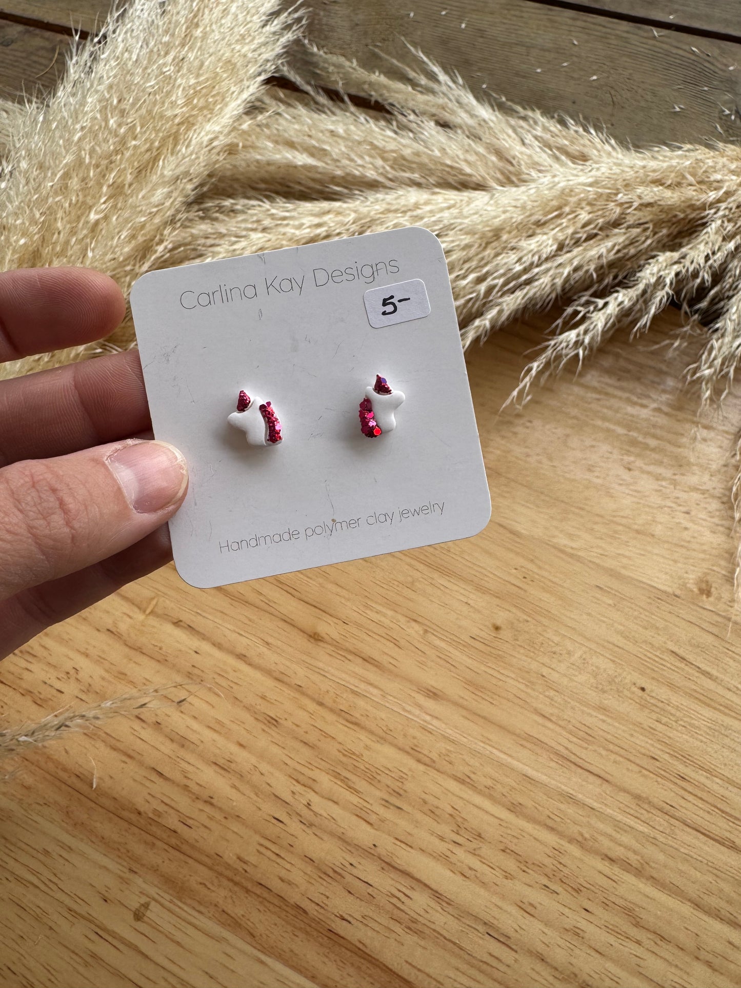 Mini unicorn glitter earrings