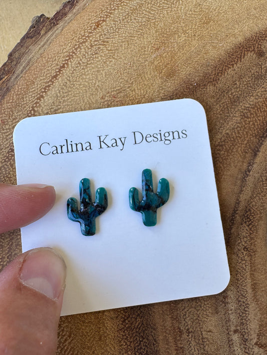 Faux Turquoise Mini Cactus
