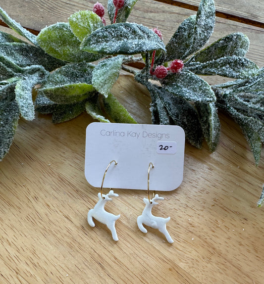 White and gold Christmas deer