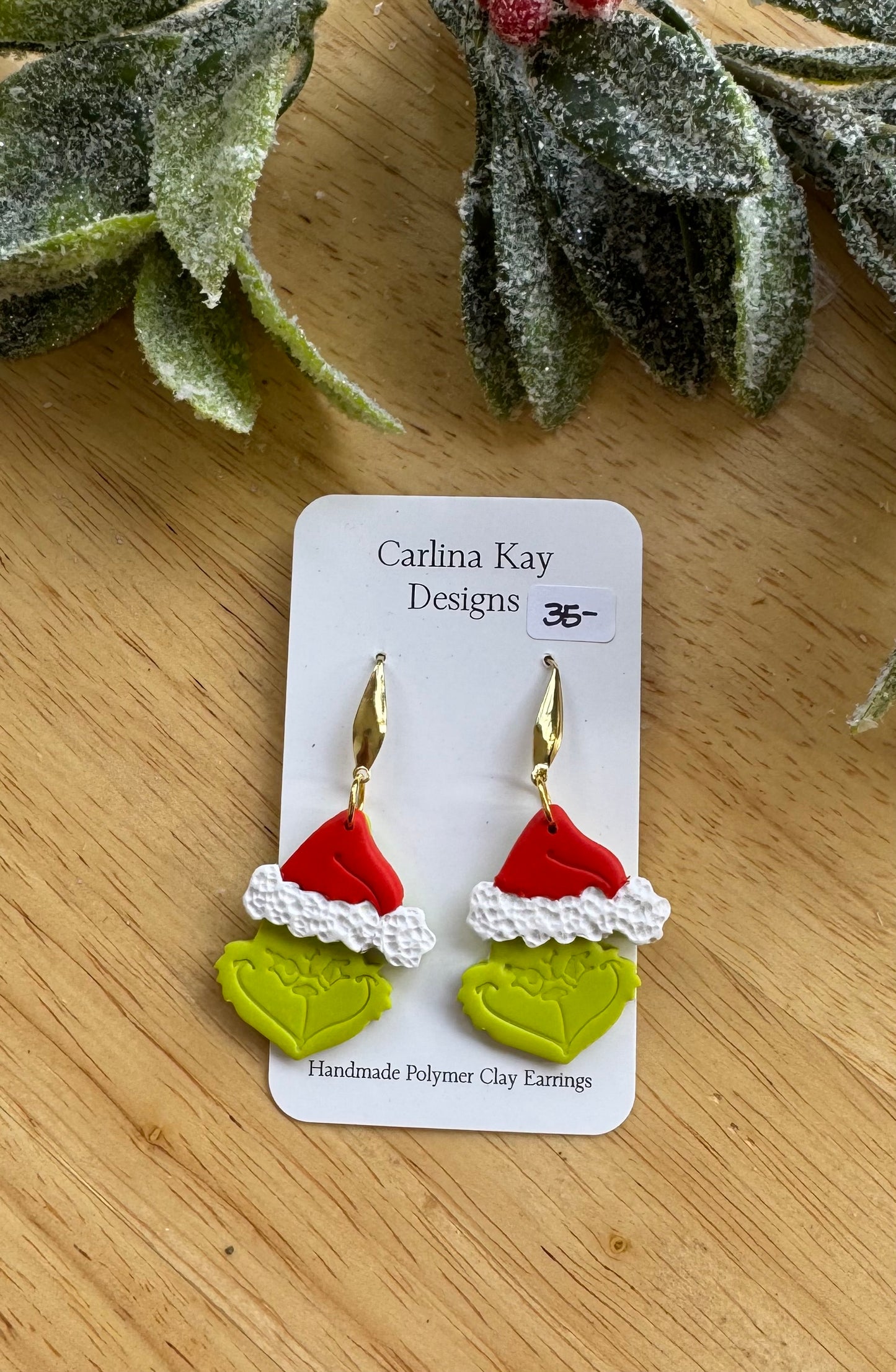 Large Grinch earrings