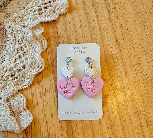 Cutie Pie stacked heart earrings