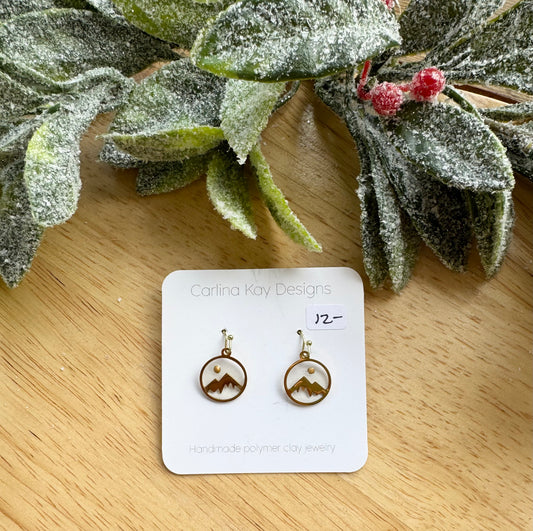 Mustard seed mountain earrings