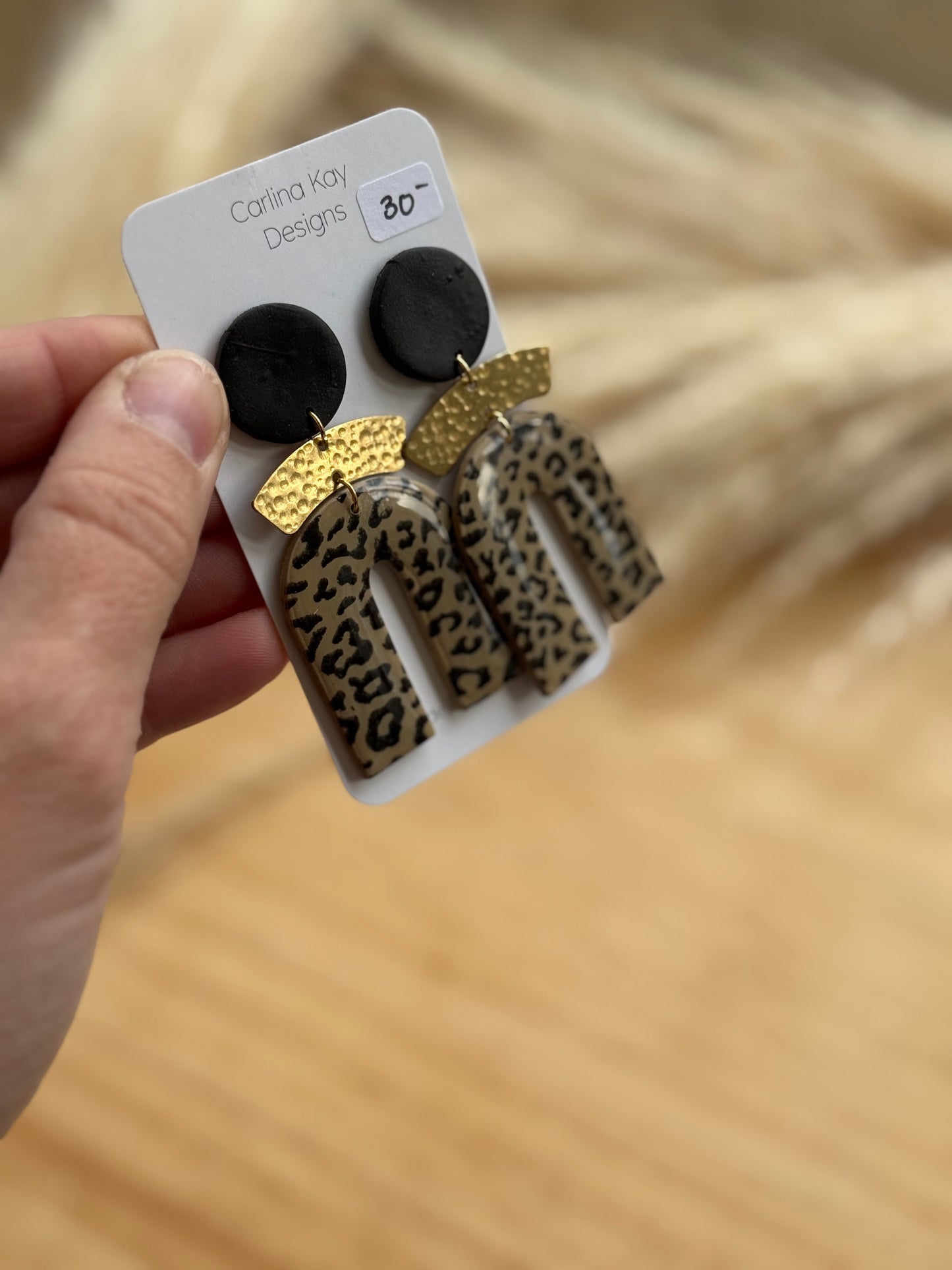 Classic Arched boho with brass connector earrings in many colors
