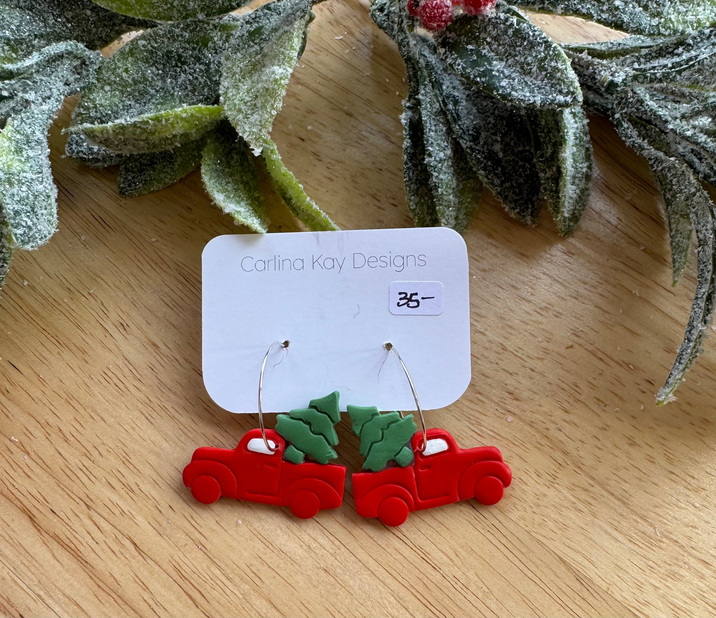 Large Red Christmas tree Trucks