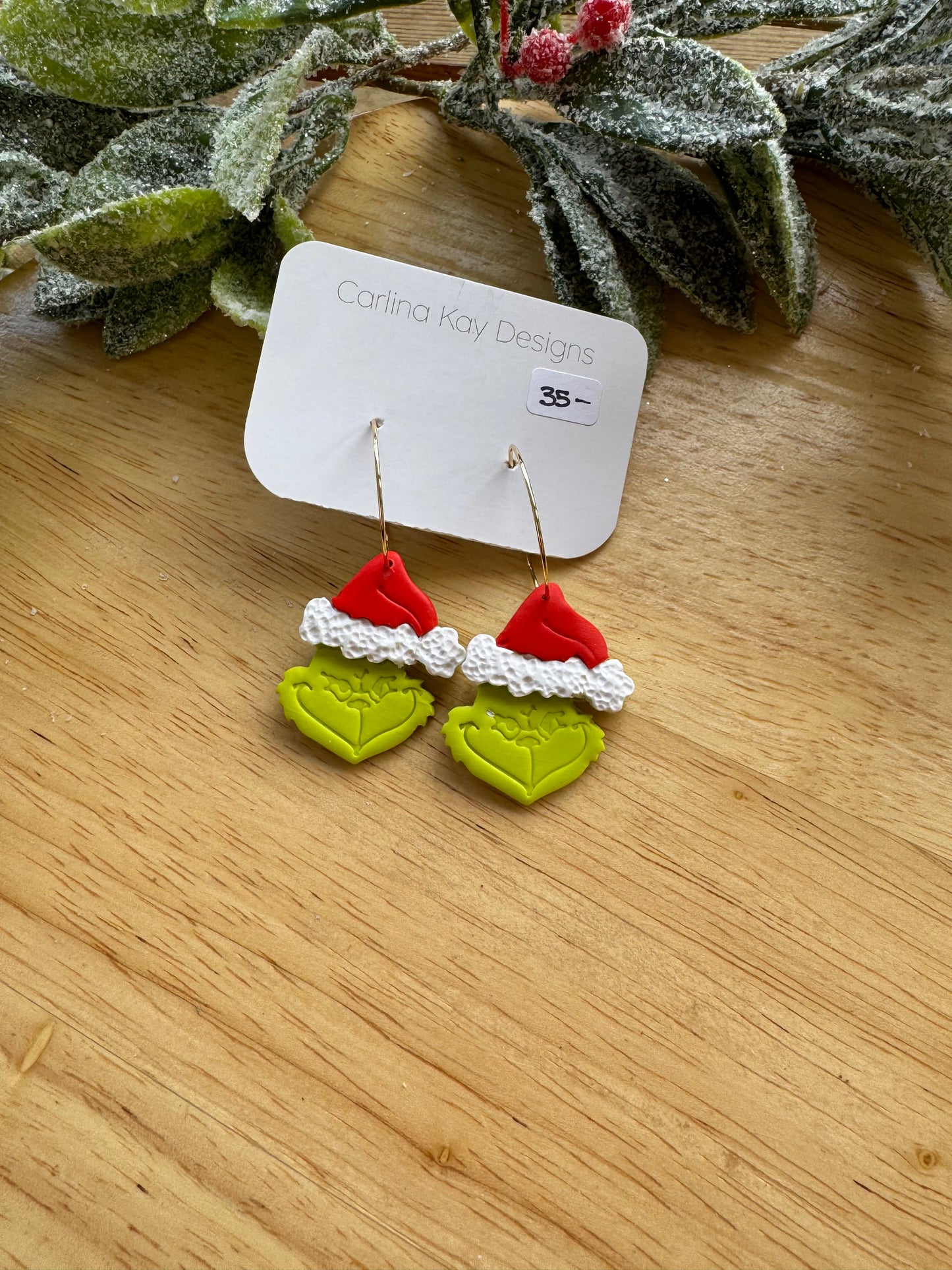 Large Grinch earrings