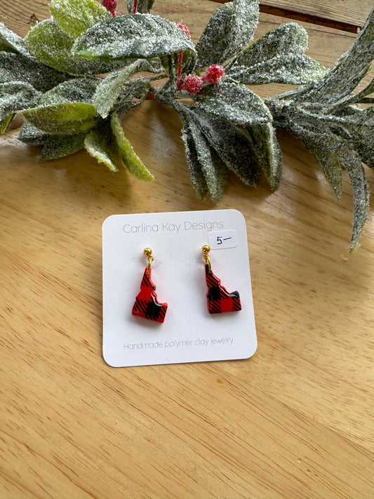 Red Buffalo Idaho earrings