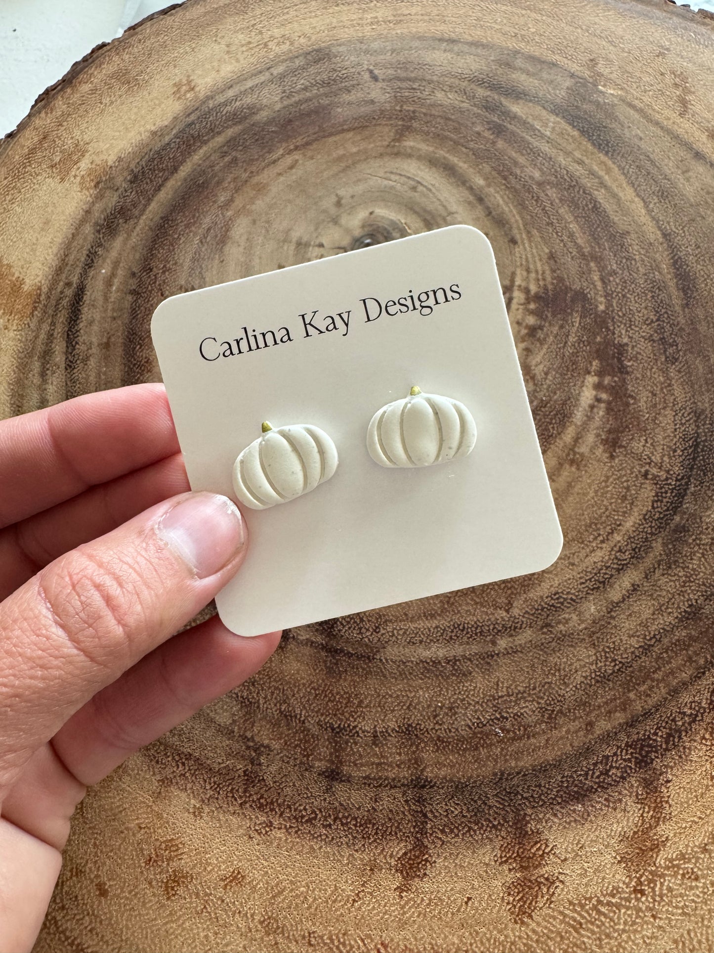 pumpkin studs earrings three colors