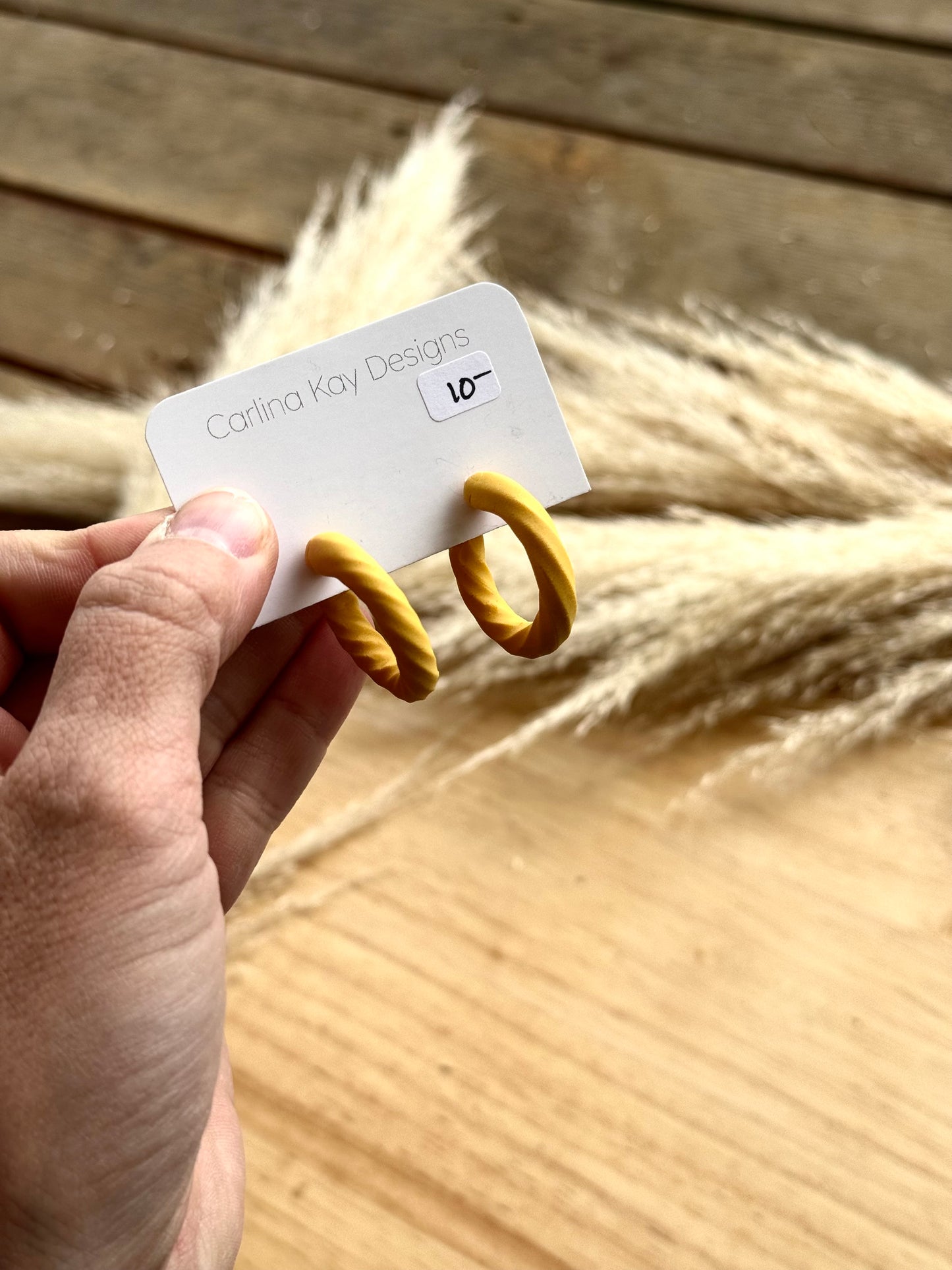 Clay small hoops