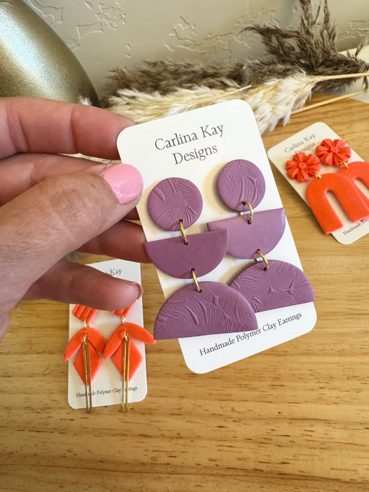 Lilac boho half circles